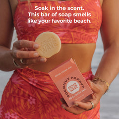 Broken Wave kaolin clay olive oil image suggests balance and soothing care.