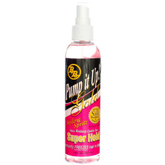 Bronner Brothers Pump It Up Spritz Gold 8oz, five-pack, for fast-drying, lightweight hold.