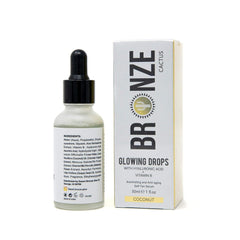 Bronze Cactus Glowing Drops mixed into moisturizer for a hydrating glow