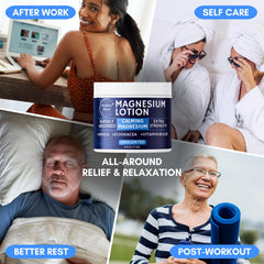 Brookethorne Naturals Calming Magnesium Lotion family-use image suggests gentle daily care for all ages.