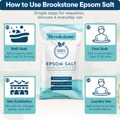 Brookstone Epsom salt enriches garden soil for healthier plants.
