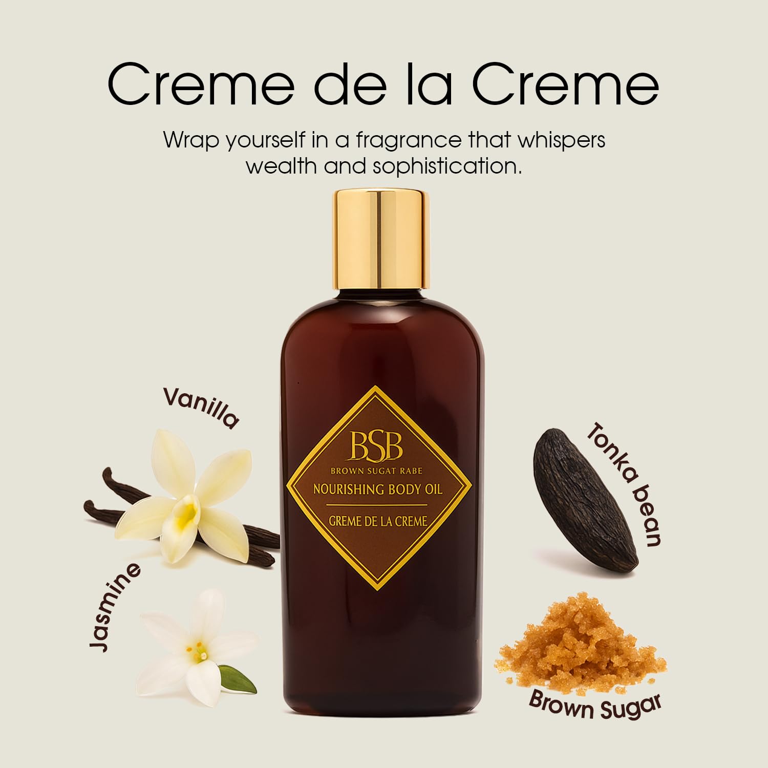 Brown Sugar Babe Creme de la Creme oil texture on skin shows quick absorption