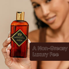 Brown Sugar Babe Marry Me Body Oil floral notes illustration hints at scent depth.
