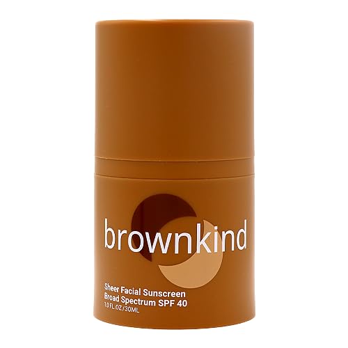 brownkind Sheer Sunscreen applied under makeup for a smooth, radiant base
