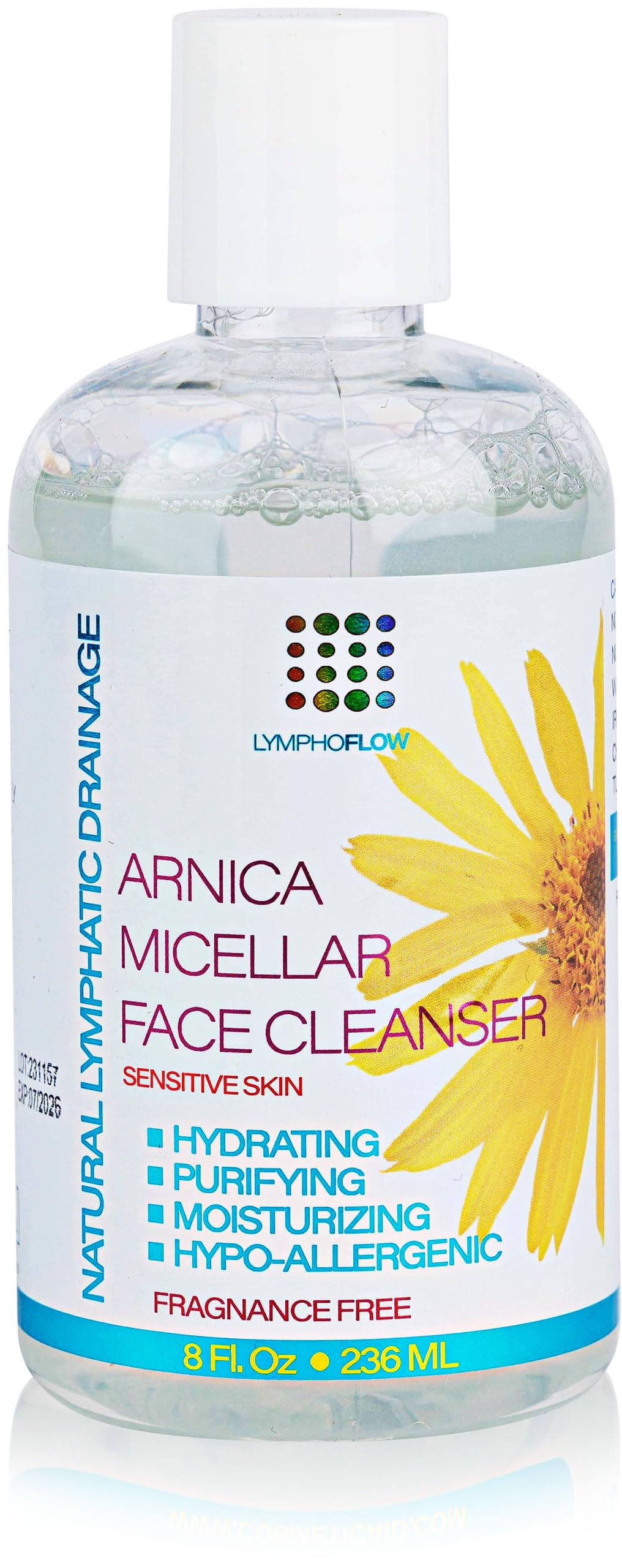 Bruizex Arnica Micellar Water bottle front for easy makeup removal and gentle cleansing.