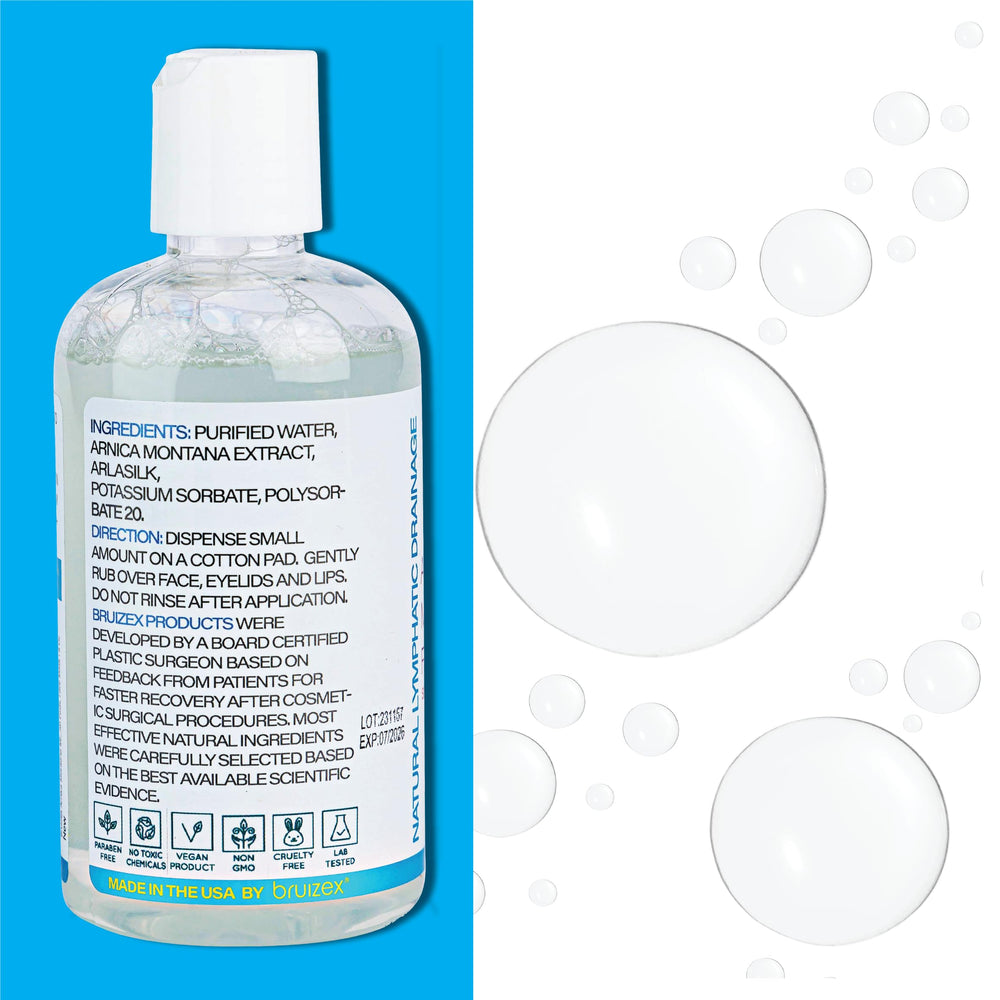 Bruizex Arnica Micellar Water safe near the eyes for gentle removal of eye makeup.