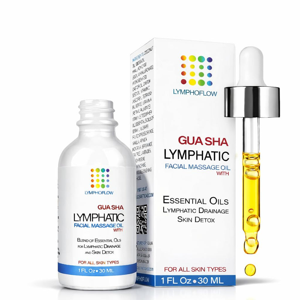 Bruizex facial lymphatic drainage oil bottle pour for smoother skin