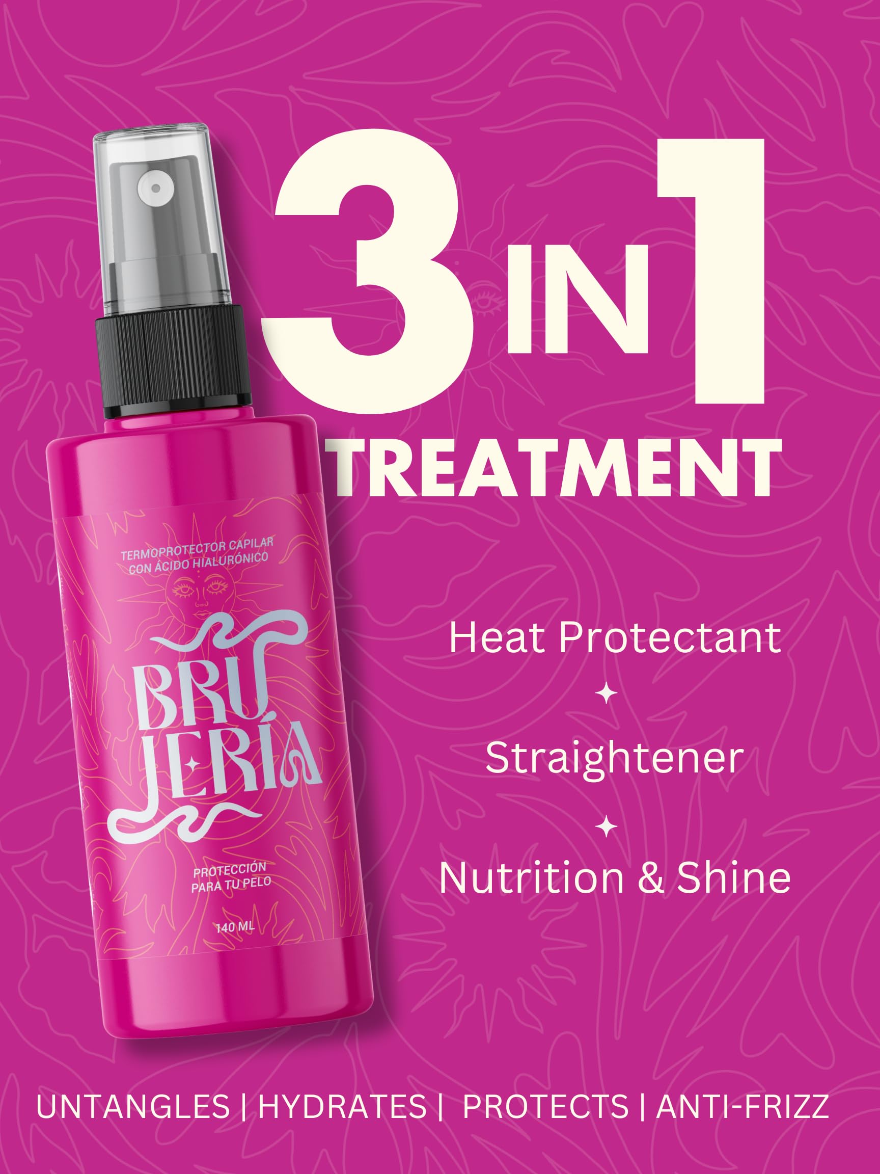 Brujeria spray nozzle close-up highlighting lightweight hydration