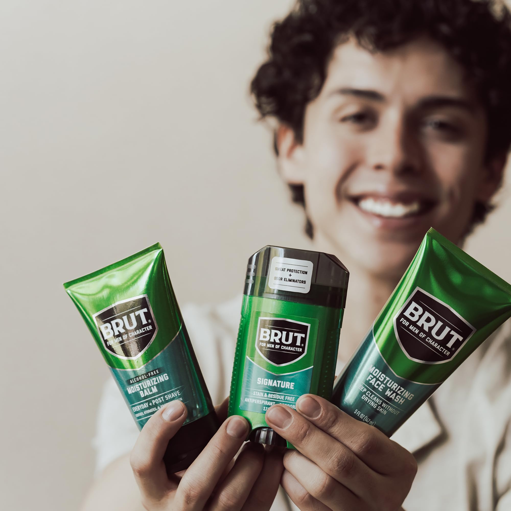 Brut Moisturizing Balm ideal for daily use without greasy residue.