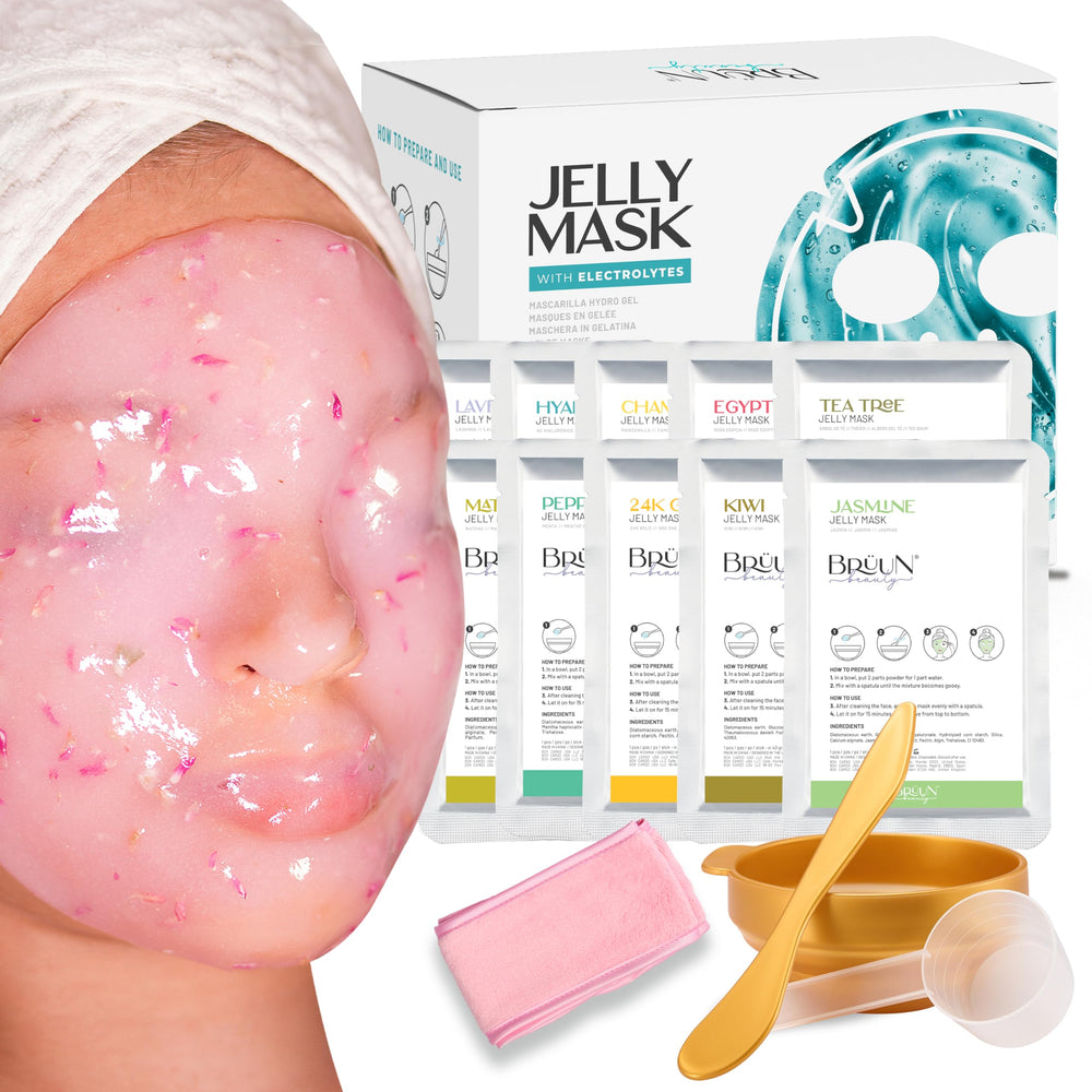 BRÜUN 24k Gold jelly mask for luxurious facial spa experience