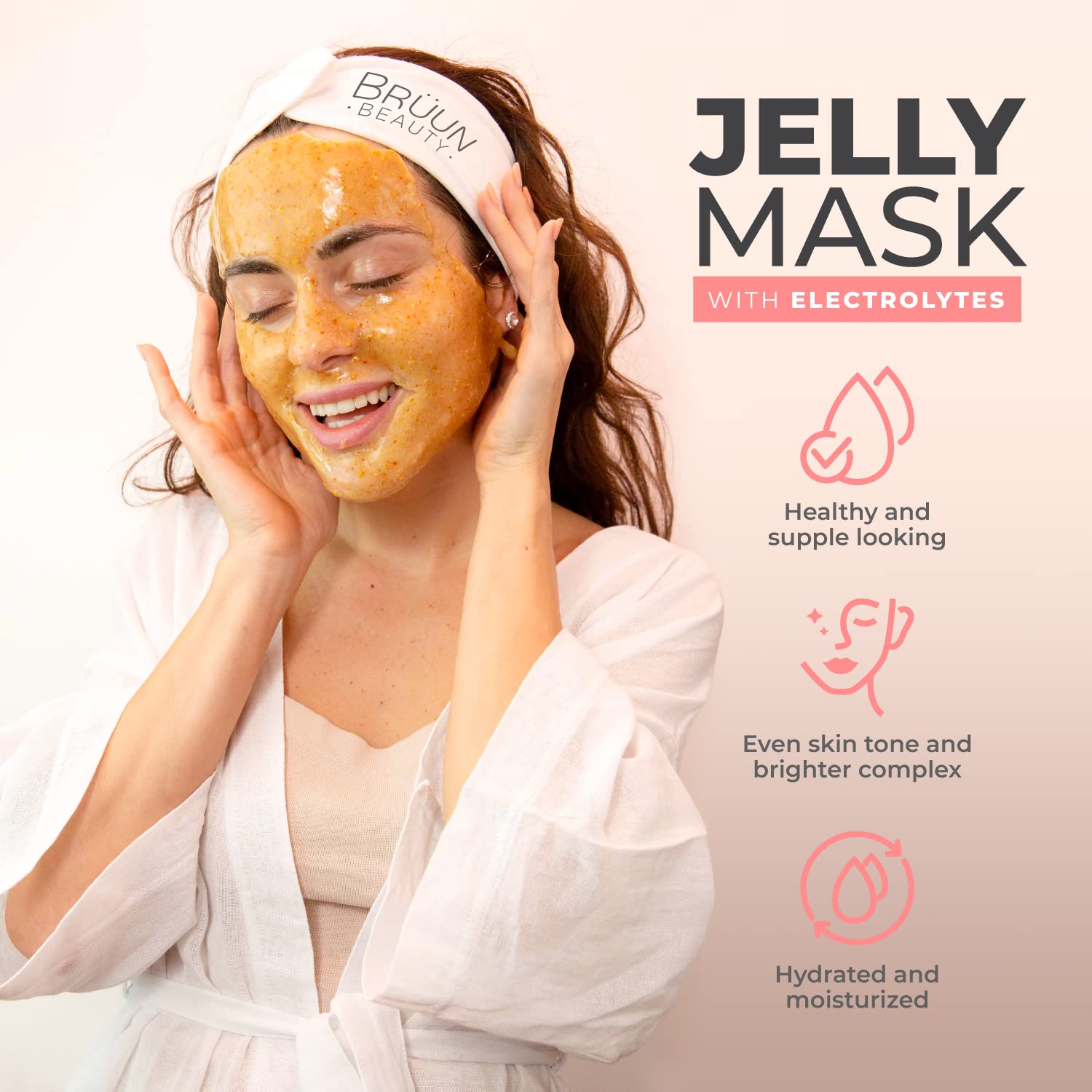 BRÜUN Egyptian Rose jelly mask with fragrant pampering benefits