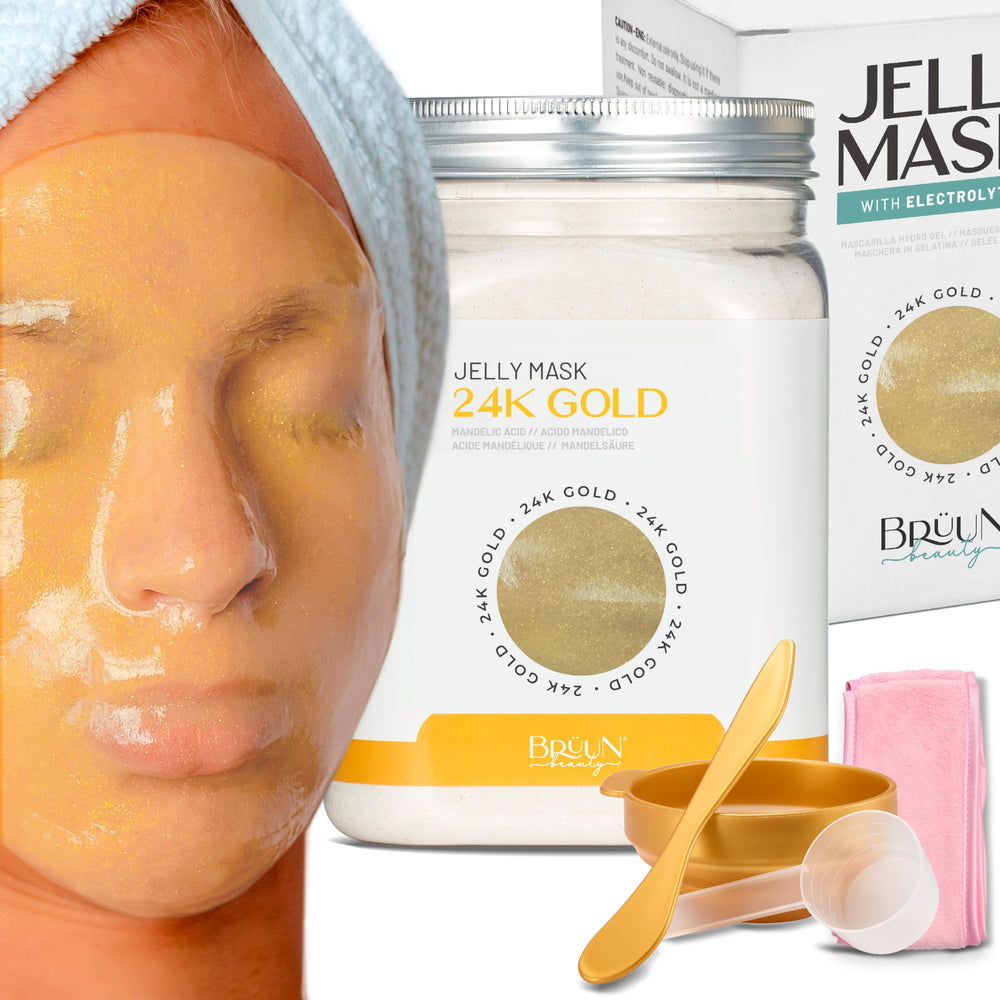 BRÜUN Jelly Mask Jar close-up with luxurious texture ready for pampering