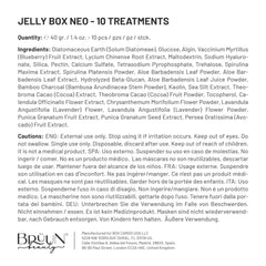 BRÜUN pomegranate chlorella blueberry lavender jelly mask powder for spa-like care.