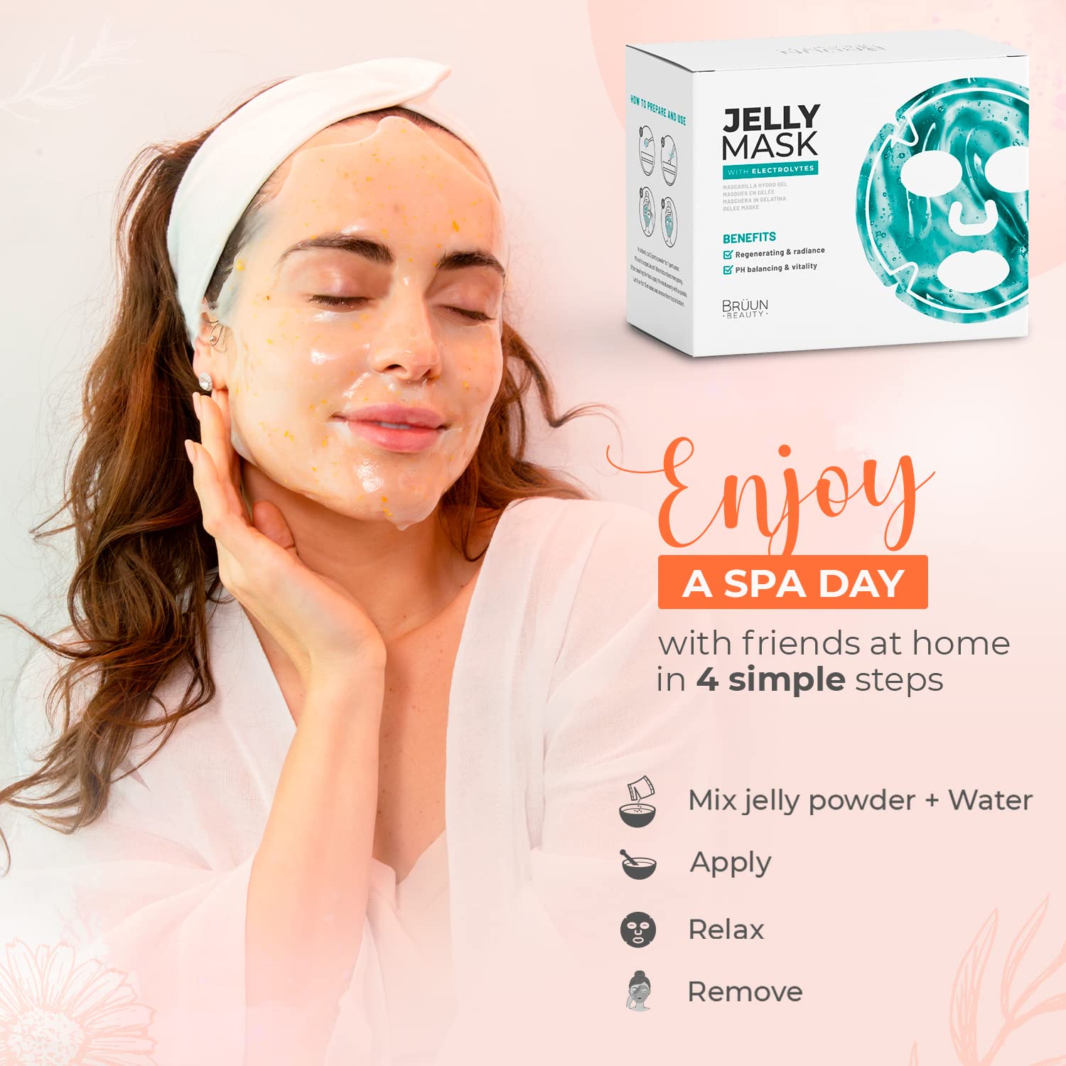 BRÜUN Matcha jelly mask for antioxidant-rich feel and toning
