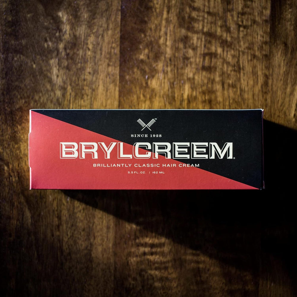 Brylcreem 3-in-1 slicked-back look on model