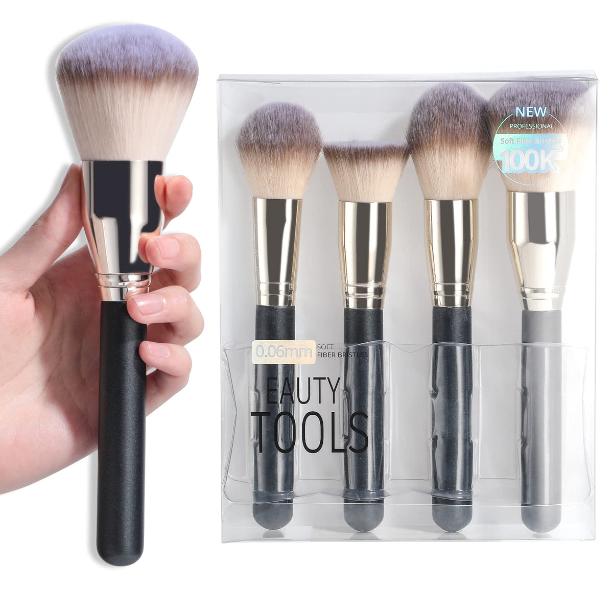 BS-MALL soft professional makeup brush set in packaging, ideal for on-the-go touch-ups.