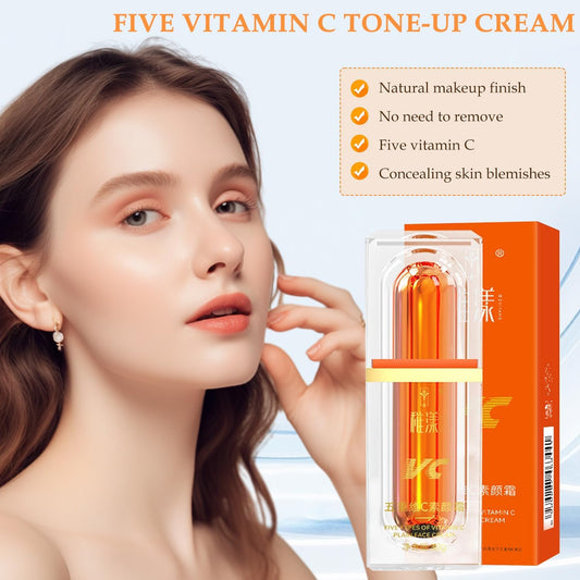 BSMAX Five Vitamin C Tone-Up Cream provides a brightness boost for daily use.