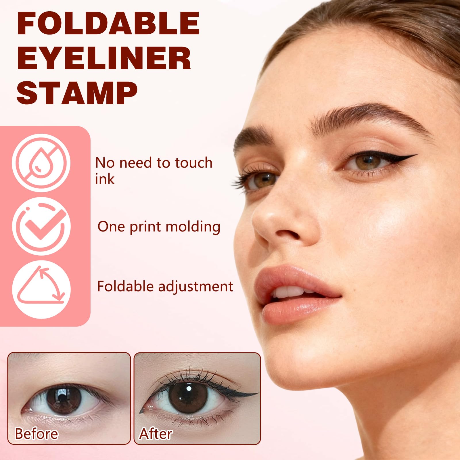 BSMAX waterproof eyeliner stamp stays put through sweat and rain.