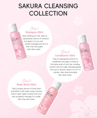 BSMKCL Sakura mini conditioner 50ml to smooth ends for silky hair.