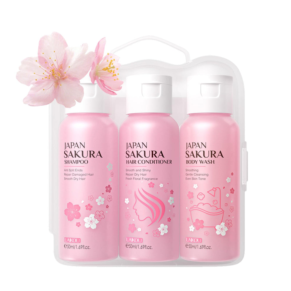 BSMKCL Sakura mini shampoo 50ml for travel-friendly cleansing and hydration.