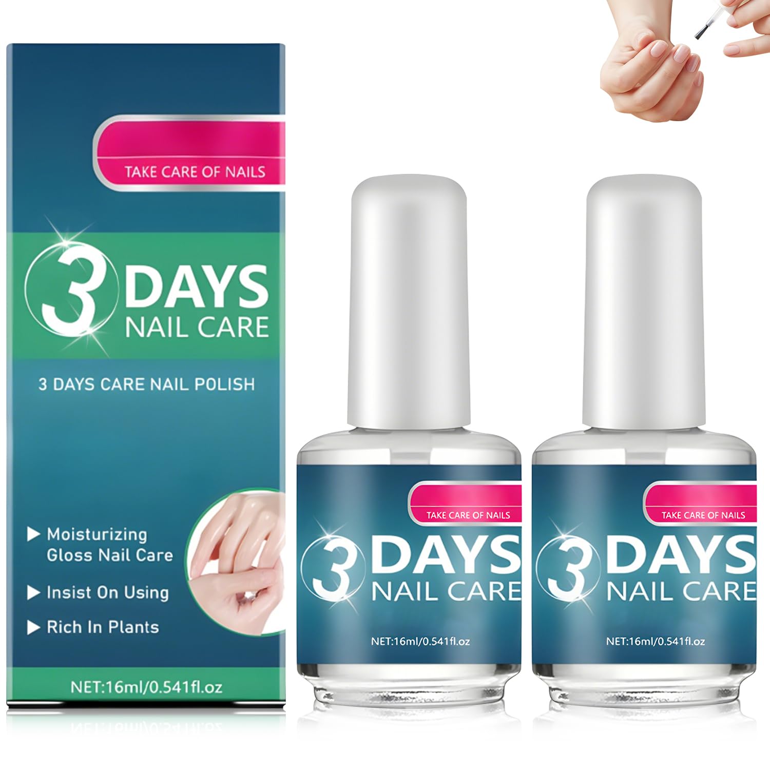BSphinx 2pcs Nail Care bottle showing fast-absorbing formula for daily use.