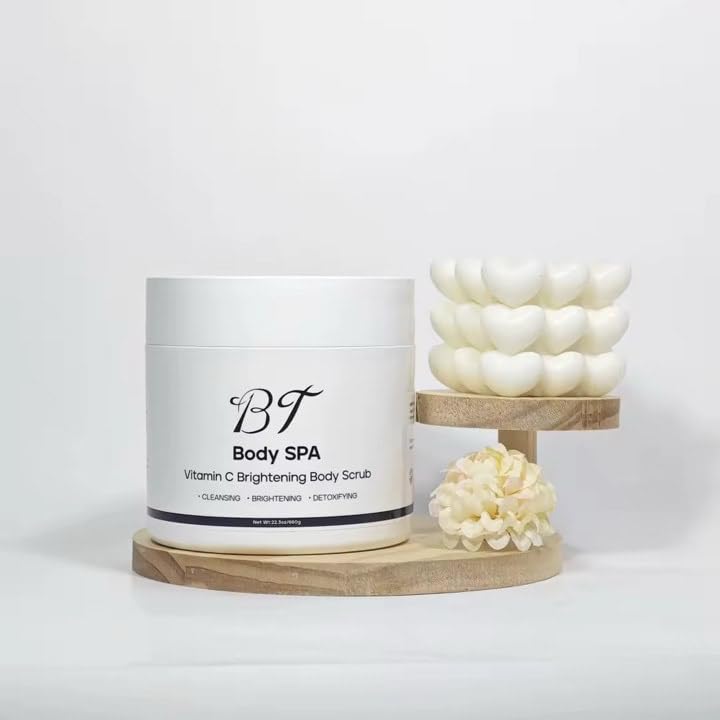 BT Body Spa peach gel body wash bottle with refreshing aroma.
