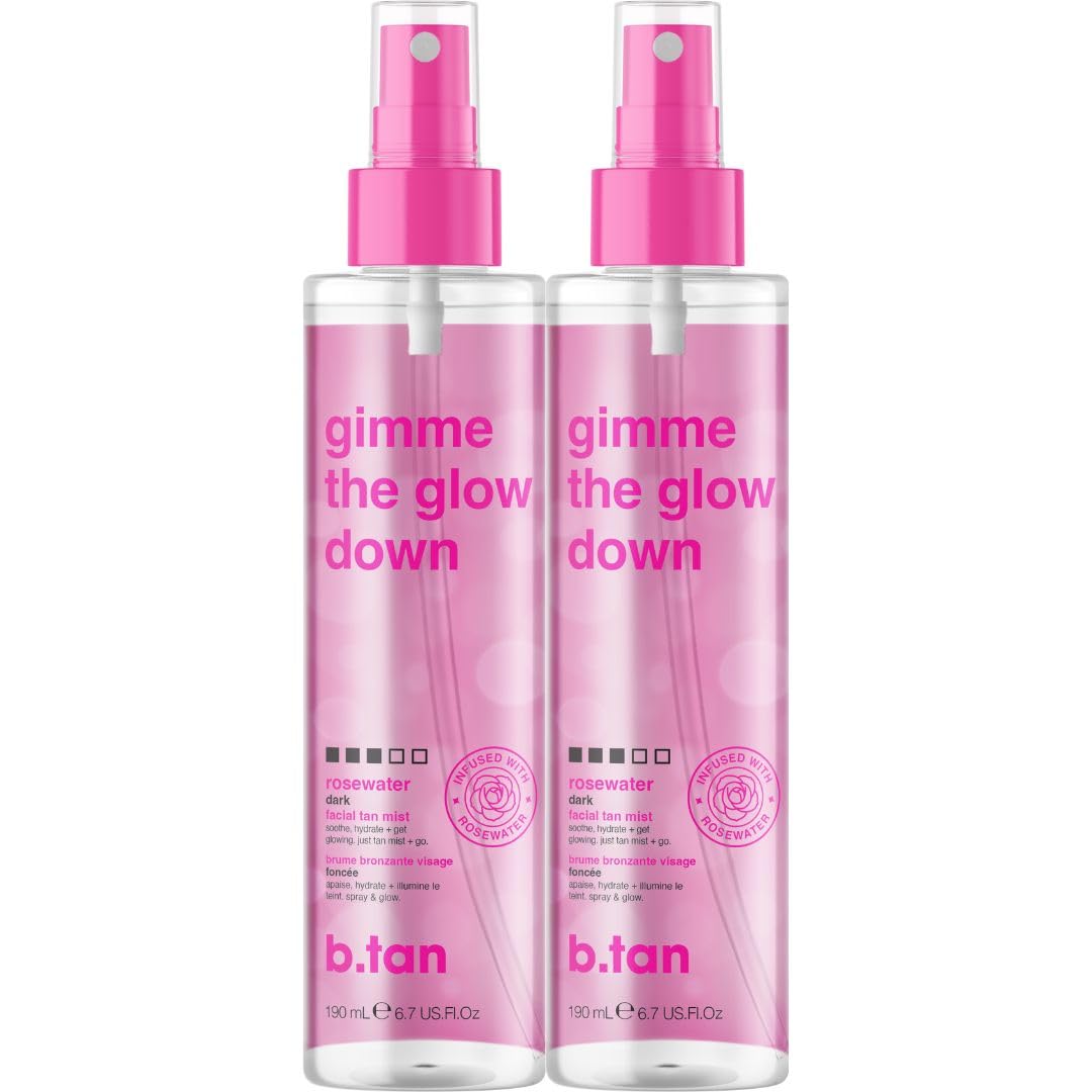 B.TAN Clear Face Tan Mist bottle for easy daily glow application