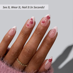 BTArtbox 3D red lips nails close-up showcasing bold valentines style