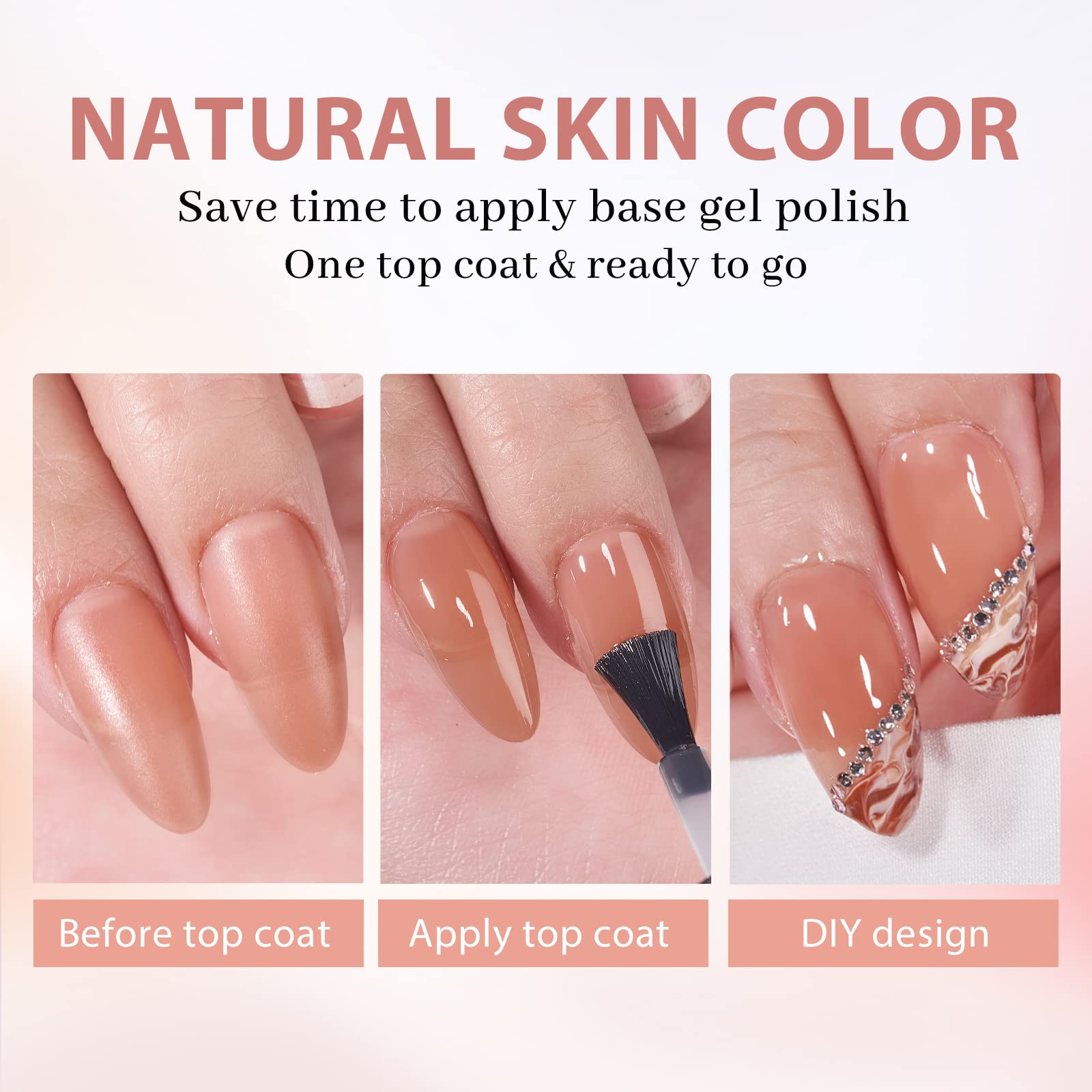 BTArtbox almond nail tips natural fit demonstrated for seamless cuticle-to-edge coverage.