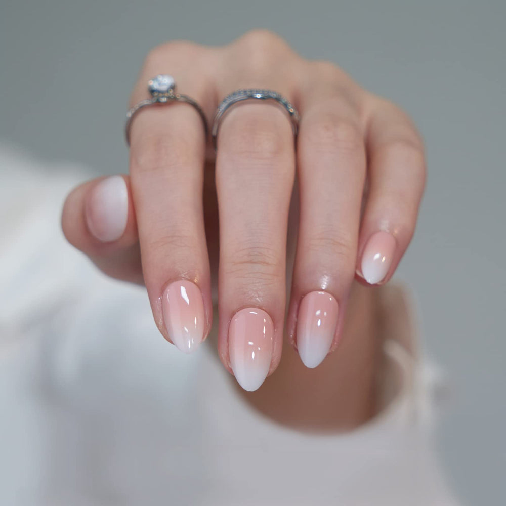 BTArtbox almond press on nails medium 16 sizes included for a custom fit