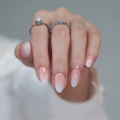 BTArtbox almond press on nails medium 16 sizes included for a custom fit