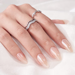 BTArtbox chrome glaze nails close-up with glossy finish