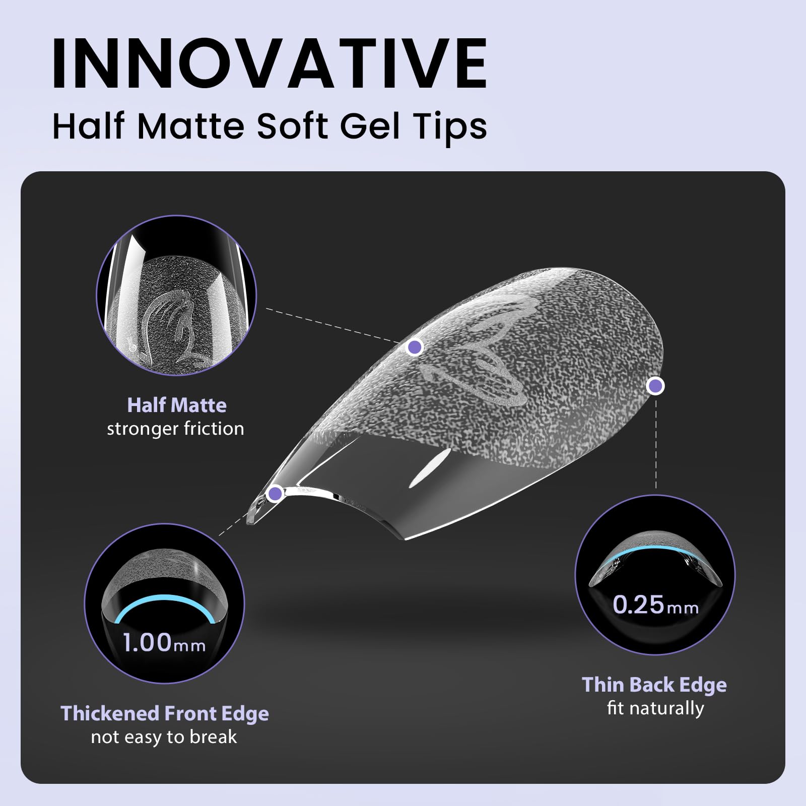 BTArtbox clear ultra-fit nail tips with 16 sizes for versatile fitting