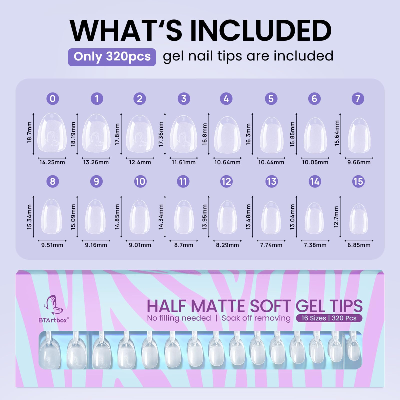 BTArtbox 320-piece set for home or salon nail art