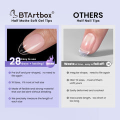 BTArtbox easy-to-use almond tips ideal for at-home manicures and salon results