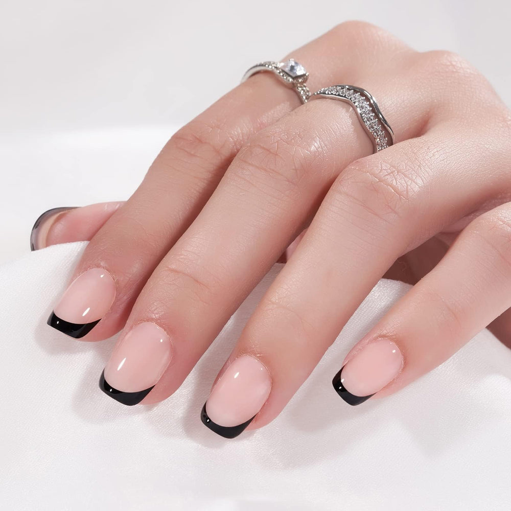BTArtbox French tip nails close-up showing natural-looking seamless cuticle line.