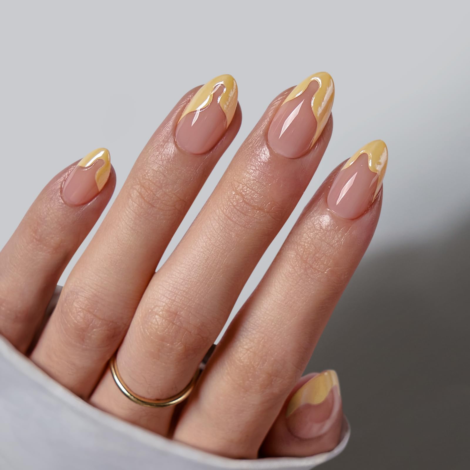 BTArtbox French Tip Press On Nails kit box for quick at-home manicure.