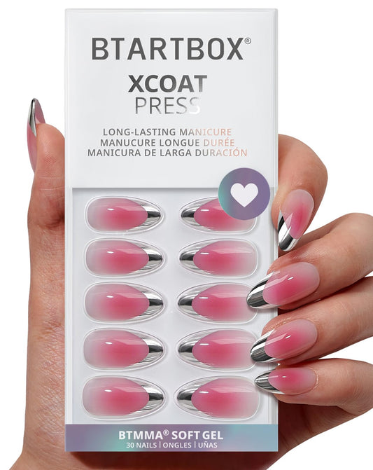 BTArtbox French Tip press on nails with a chic French-tip for a quick salon-like finish