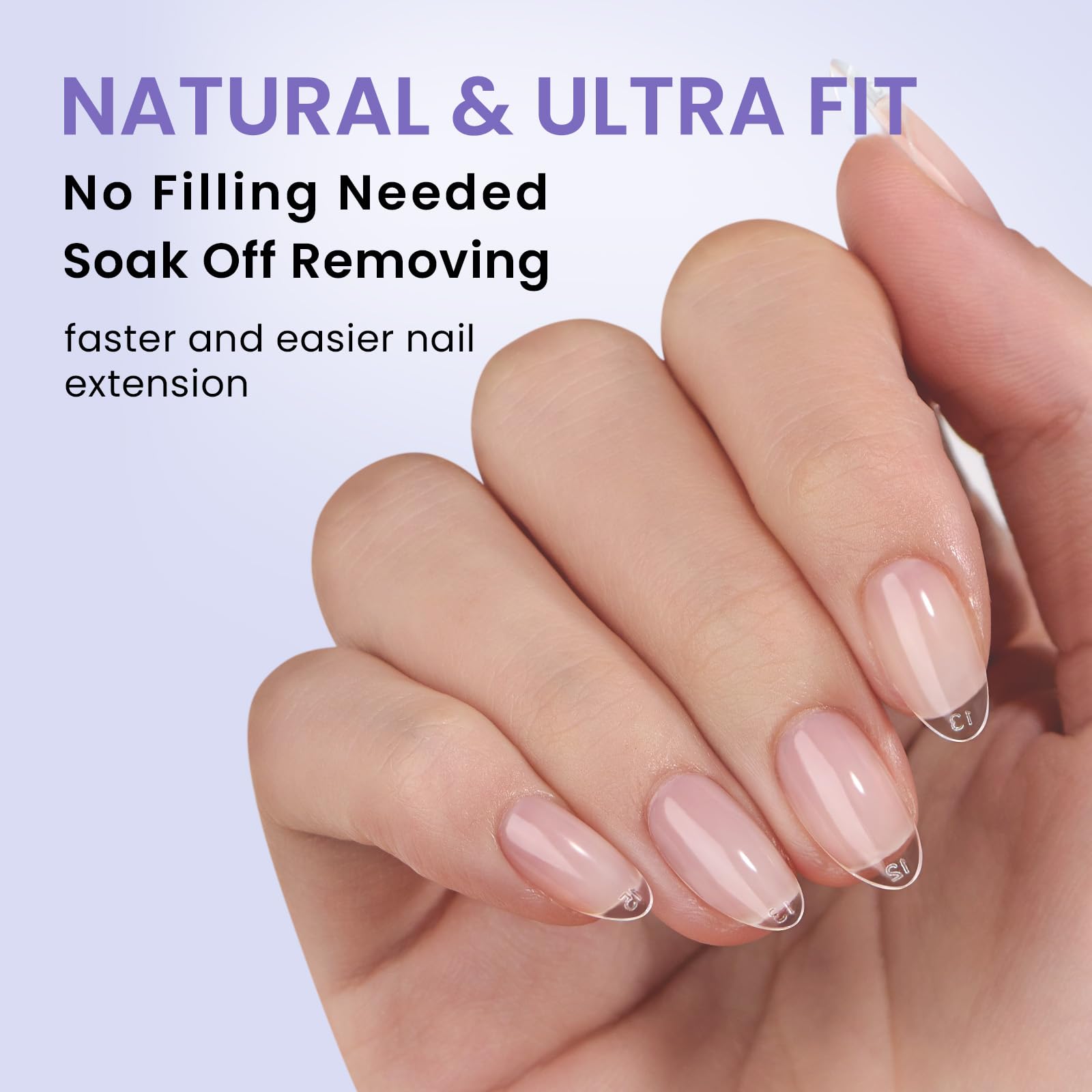 BTArtbox full-cover nail extension tips provide a clear base for DIY nail art
