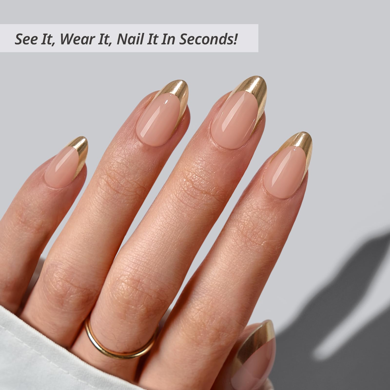 BTArtbox Gilded Countdown soft-gel nails showcase ultra-soft feel with natural flex for everyday comfort.
