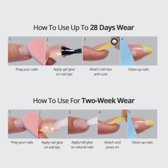 BTArtbox Glossy finish press-on nails for a polished look