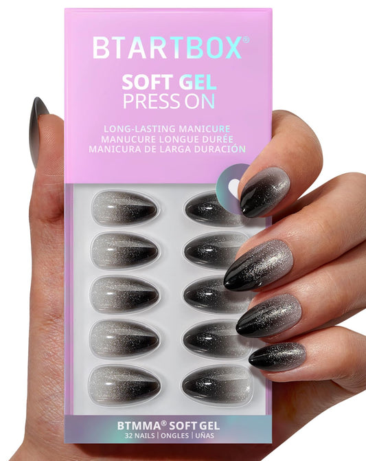 BTArtbox Grave Shine nails package showing the 32-piece kit for at-home style