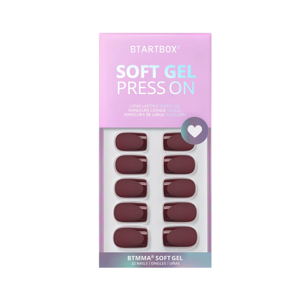 BTArtbox matte finish nails close-up showing natural look and seamless cuticle line