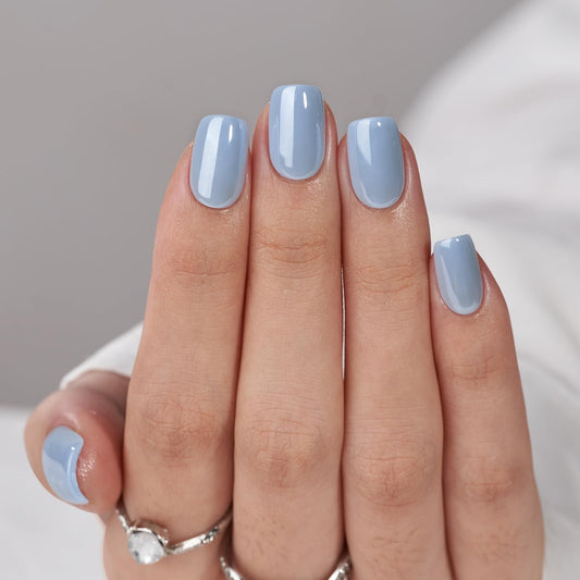 BTArtbox Ocean Glazed nails close-up glossy blue tips highlight vibrant finish.