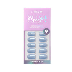 BTArtbox Ocean Glazed nails worn on hand for natural fit.
