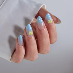 BTArtbox close-up of ombre flower nails highlighting color transition and chip-free finish