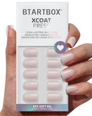 BTArtbox pastel short nails with glue kit for quick at-home manicures