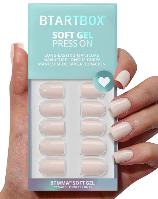BTArtbox pastel square nails kit displayed for quick DIY manicure