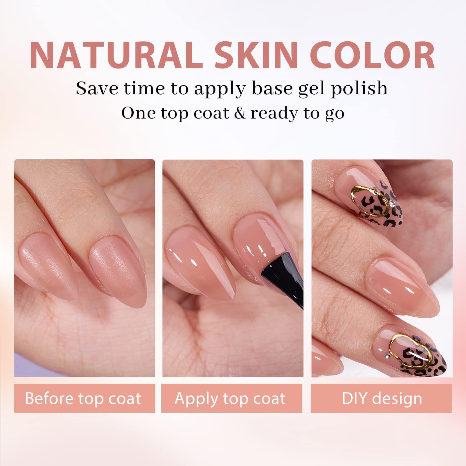 BTArtbox pre-colored tips in pink, nude, and brown ready to apply with top coat