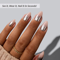 BTArtbox press-on nails kit with 32 pieces for quick, customizable manicures